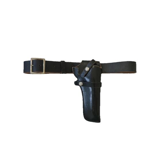 Vintage Bucheimer‎ Police Revolver Holster Jay-Pee Gun Black Belt Men’s Size 38 - Picture 1 of 16